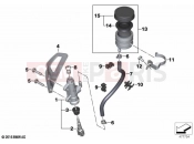 BMW Motorrad BMW 2021 R models R nineT 20 (0L71,0L73) Rear brake master cylinder w container 2