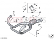 BMW Motorrad BMW 2021 R models R nineT 20 (0L71,0L73) Exhaust system parts with mounting 2