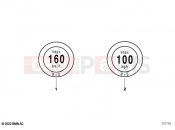 BMW Motorrad BMW 2020 R models R nineT 20 (0L71,0L73) Information plate, speed | Information plate, speed