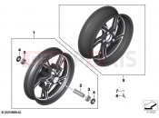 BMW Motorrad BMW 2020 R models R nineT 20 (0L71,0L73) Cast rim | Cast rim