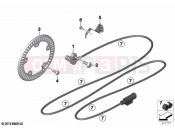 BMW Motorrad BMW 2020 R models R nineT 20 (0L71,0L73) Wheel speed sensor, front | Wheel speed sensor, front