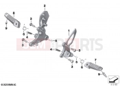 BMW Motorrad BMW 2020 R models R nineT Pure 20 (0L61,0L63) Footpeg plate / Front footpeg | Footpeg plate / Front footpeg
