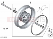 BMW Motorrad BMW 2023 R models R nineT Pure A2 (0M91) Spoke wheel front | Spoke wheel front