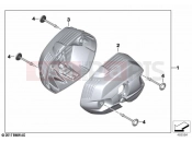 BMW Motorrad BMW 2020 R models R nineT Scrambler (0J31, 0J33) CYLINDER HEAD COVER, chrome