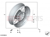 BMW Motorrad BMW 2020 R models R nineT Scrambler (0J31, 0J33) Cross-spoked wheel rear