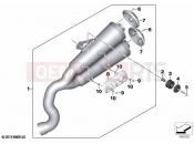 BMW Motorrad BMW 2020 R models R nineT Scrambler (0J31, 0J33) Muffler catalyst / attach.parts