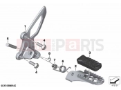 BMW Motorrad BMW 2020 R models R nineT Scrambler (0J31, 0J33) Footpeg plate / Front footpeg 2