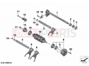BMW Motorrad BMW 2022 S models S 1000 R (0E51, 0E53) 6-speed gearbox shift components | 6-speed gearbox shift components