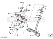 BMW Motorrad BMW 2022 S models S 1000 R (0E51, 0E53) Fork bridge, bottom / top | Fork bridge, bottom / top