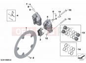 BMW Motorrad BMW 2022 S models S 1000 R (0E51, 0E53) Front wheel brake | Front wheel brake