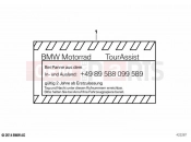 BMW Motorrad BMW 2021 S models S 1000 R (0E51, 0E53) Information label, BMW Mobility Service