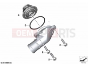 BMW Motorrad BMW 2021 S models S 1000 R (0E51, 0E53) Thermostat and coolant lines