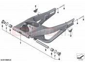 BMW Motorrad BMW 2021 S models S 1000 R (0E51, 0E53) Rear wheel swinging arm