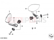 BMW Motorrad BMW 2021 S models S 1000 R (0E51, 0E53) Mirror handlebar end