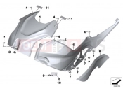 BMW Motorrad BMW 2020 S models S 1000 R (0E51, 0E53) Panel, fuel tank 2 | Panel, fuel tank 2