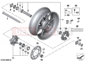 BMW Motorrad BMW 2021 S models S 1000 RR 19 (0E21, 0E23) Cast rim, rear