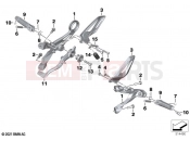 BMW Motorrad BMW 2021 S models S 1000 RR 19 (0E21, 0E23) Footrest, front 2