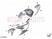BMW Motorrad BMW 2021 S models S 1000 RR 19 (0E21, 0E23) Painted parts YN2E white / blue / red 2