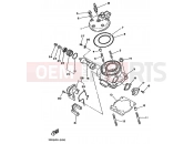YAMAHA YZ 125 YZ125 (3SR1) 1990 CYLINDER HEAD