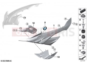 BMW Motorrad BMW 2022 S models S 1000 RR 21 (0E61, 0E63) Side trim panel | Side trim panel