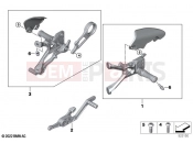 BMW Motorrad BMW 2022 S models S 1000 RR 21 (0E61, 0E63) Footpeg system | Footpeg system