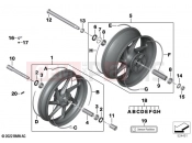 BMW Motorrad BMW 2021 S models S 1000 RR 21 (0E61, 0E63) Carbon wheels | Carbon wheels