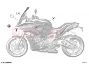 BMW Motorrad BMW 2021 S models S 1000 XR (0E41, 0E43) Sticker YN2E white / blue / red | Sticker YN2E white / blue / red