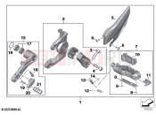 BMW Motorrad BMW 2021 S models S 1000 XR (0E41, 0E43) Footrest system, left 2 | Footrest system, left 2