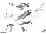 BMW Motorrad BMW 2021 S models S 1000 XR (0E41, 0E43) Painted parts YN2H Icegrey solid | Painted parts YN2H Icegrey solid