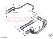 BMW Motorrad BMW 2021 S models S 1000 XR (0E41, 0E43) Cooling system - water hoses | Cooling system - water hoses