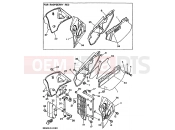 YAMAHA DT 125 DT125R (3RP2) 1990 SIDE COVER & OIL TANK