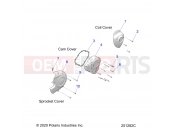 INDIAN 2023 CHIEF BOBBER DARK HORSE 116 ALL OPTIONS (R01) (N23DLDBH) ENGINE | ENGINE, RH SIDE COVERS - N23DLDBH ALL OPTIONS (201282C)