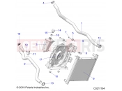 Polaris 2024 ATV SPORTSMAN TOURING XP 1000 TRAIL (R01) (A24SYY95AH) ENGINE | ENGINE, COOLING SYSTEM - A22SYY95AD (C0211194)