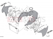 DUCATI Multistrada V2 S Travel Upper fairings (Ducati Red)