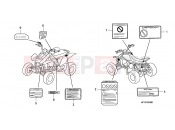 HONDA TRX450ER8 U 2008 F-32 CAUTION LABEL