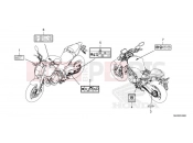 HONDA CB500 Hornet CB500FAR 2024 F-49 CAUTION LABEL