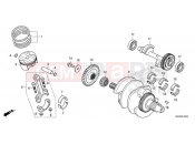 HONDA CB500 Hornet CB500FAR 2024 E-16 CRANKSHAFT/PISTON