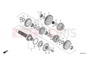 HONDA CB500 Hornet CB500FAR 2024 E-17-20 TRANSMISSION (COUNTERSHAFT)
