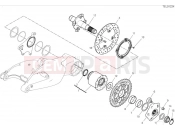 DUCATI 2024 Hypermotard 950 RVE Rear wheel spindle