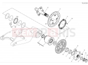 DUCATI 2024 Hypermotard 950 SP Rear wheel spindle