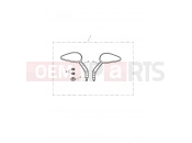 Triumph 2010 THUNDERBIRD Oval Mirrors, Kit, Drilled