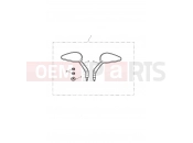 Triumph 2010 THUNDERBIRD Teardrop Style Mirrors Kit, Drilled