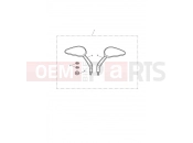 Triumph 2010 THUNDERBIRD Oval Style Mirrors, Black