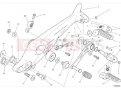DUCATI 2024 Scrambler Nightshift Left footrests & gear shift pedal