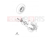 YAMAHA YFM 350 Raptor YFM350 YFM350RT RAPTOR 350 SE (5YT4) 2005 FRONT WHEEL