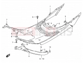 SUZUKI AE50 X (1999) Sepia 28 - REAR LEG SHIELD