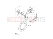 YAMAHA XVZ 1300 Royal Star / Venture XVZ13CTS XVZ13CTMW ROYAL STAR (1D6F) 2007 REAR BRAKE CALIPER