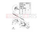 YAMAHA YFM 350 Wolverine YFM350FW-X YFM35FXK WOLVERINE 350 (4KBA) 1998 FRONT WHEEL