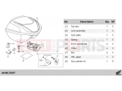 HONDA Forza 350 (NSS350AR) 2024 L70-22-30 KIT,TOP BOX *PB397P