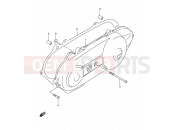 SUZUKI AE50R X (1999) Sepia 3 - CRANKCASE LH COVER